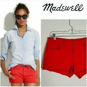 Madewell | Red Denim Shorts size 29